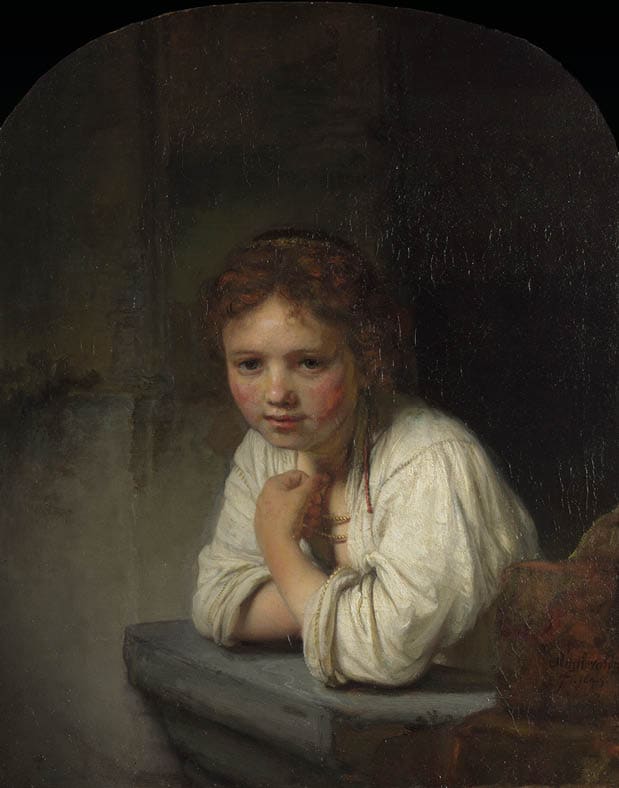 DPG 163 - Girl at a Window,1645  Rembrandt Harmensz van Rijn, Dutch, 1606-1669 Oil on canvas, 0 81x0 66