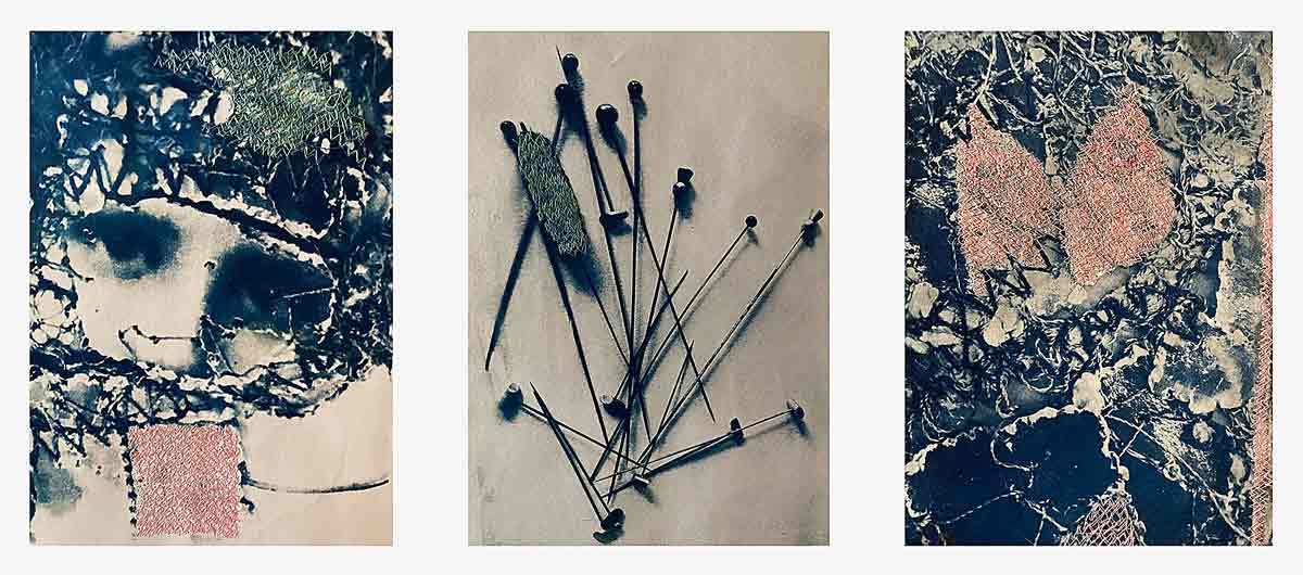 'Cyanotype Triptych' by Emma Parsons