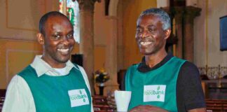 two men in aprons