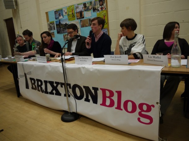 Residents question candidates at the Brixton Blog hustings 