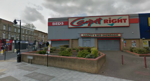 The existing Carpetright and Topps Tiles building. picture from Google Streetview