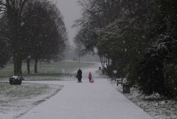 Brockwell Park in the snow. By Charlie Russell