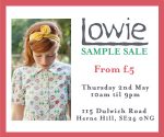 Lowie sample sale