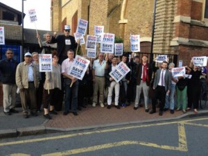 Campaigners at a meeting against Tesco last year. Picture by Brixton Blog 