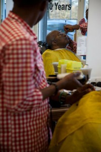Faisal in his Harlesden Barbershop