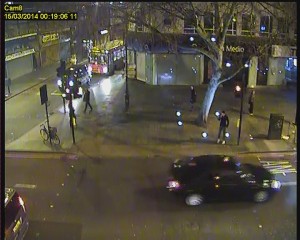 A CCTV still of the car involved in the hit-and-run collision