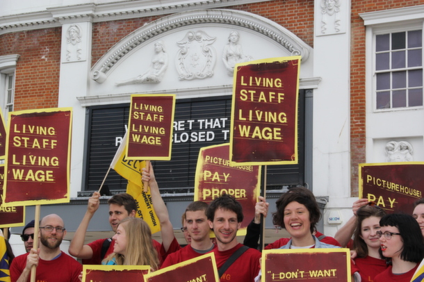 Ritzy staff on strike in 2014