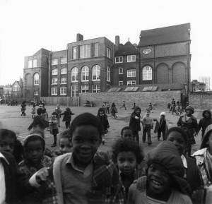 Children at Charles Edward Brooke school in 1950s. Photo courtesy of Lambeth Archives