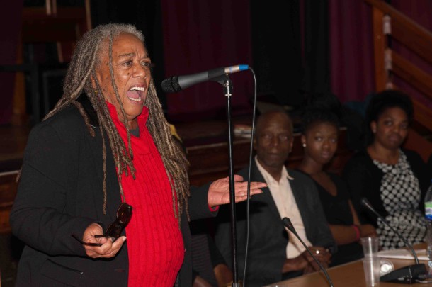 Jean Binta Breeze MBE performs at launch of Time to Change Campaign in Lambeth on World Mental Health Day small