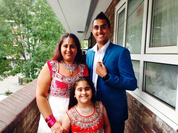 THAT'S MAGIC!: Angel Syed, with her mum and brother, took part in a magic camp for children with hemiplegia