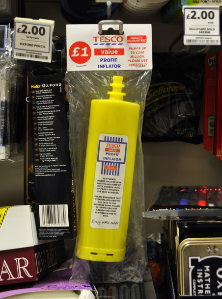 PUMPED: This 'profit inflator' was spotted in Tesco, Acre Lane, Brixton on Saturday