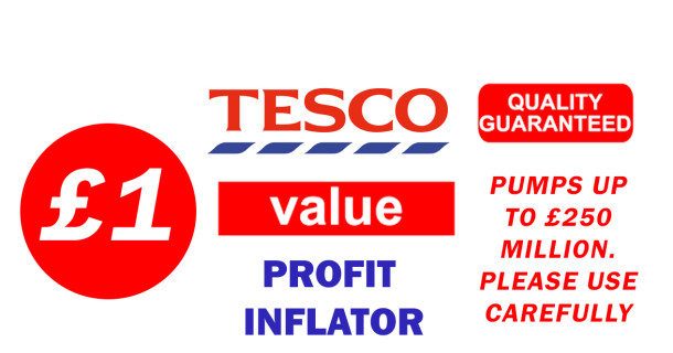 tesco profit inflator bag label 2