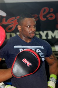 Dillian Whyte at Miguel's Gym. 