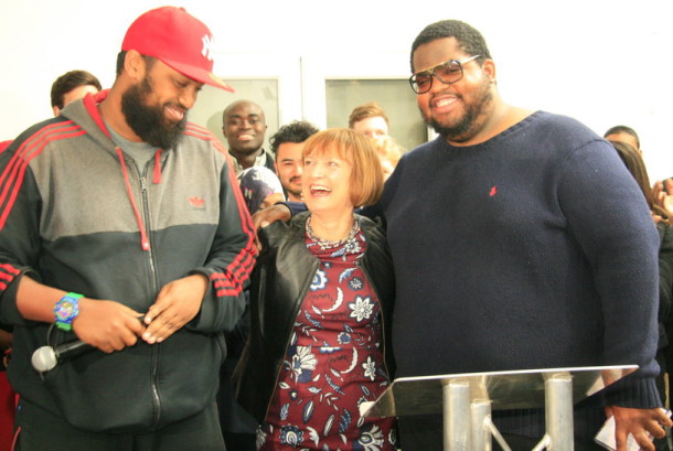 Brixton Soup Kitchen founders Mahamed Hashi (left) and Solomon Smith with Tessa Jowell (centre)