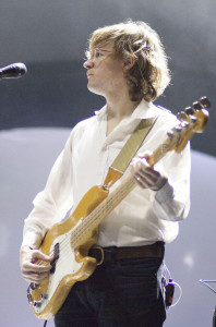 Paul Collins on guitar for Beirut. Photo by Petra Gent
