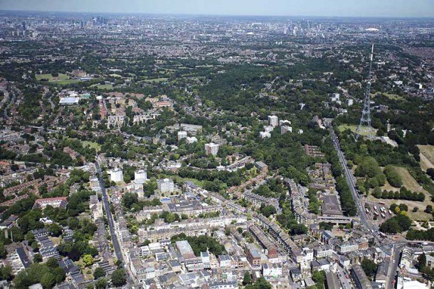 South London from the air
