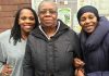Hazel Turay (centre) with Desica Benjamin and Tracey-Ann Munroe