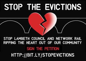 Stop The Evictions advertisement