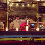 The bar area in Brixton Bloc