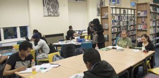 Readers in a Lambeth library