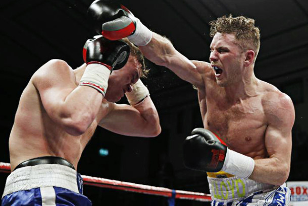 Lloyd Ellett (pictured to the right) in action in the ring. 