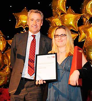  Lambeth College's Journalism Department was recognised as the best fast-track further education course in the UK at last year's NCTJ Skills Conference. Journalism tutor Roz McKenzie was presented with the award by ITV journalist and presenter Mark Austin at the NCTJ Awards Ceremony in November.