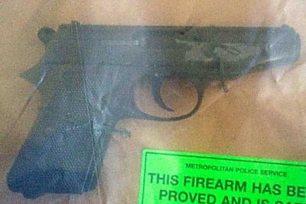 Gun in police bag
