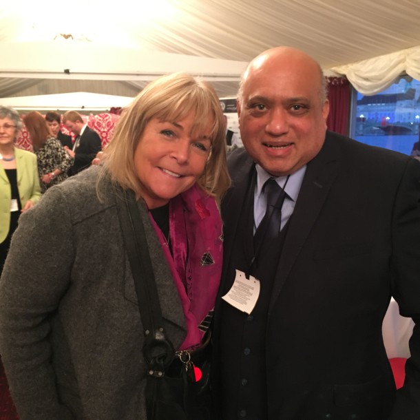 Ken Floyde (pictured to the right) with actress and Loose Women presenter Linda Robson (Photo: Mike Woof) 