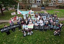 Save Cressingham Gardens campaigns with placards