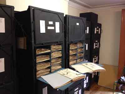 Herbarium cases open at South London Botanical Institute