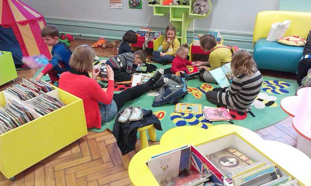 The sit-in starts in the children's library