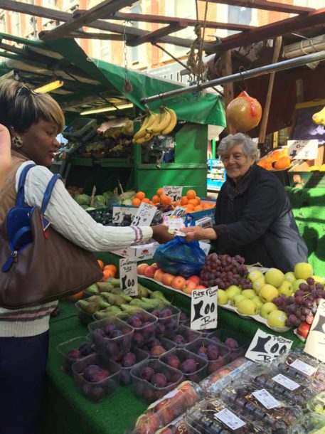 Brixton fruit and veg stall