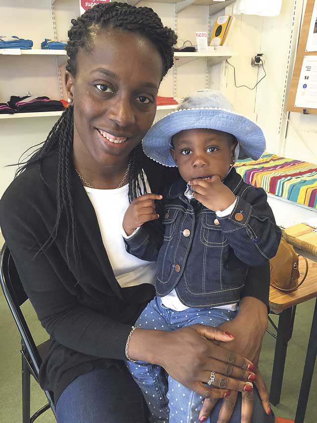Florence Eshalomi with child