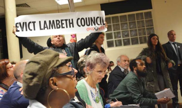 Protester at Tuesday's planning committee meeting