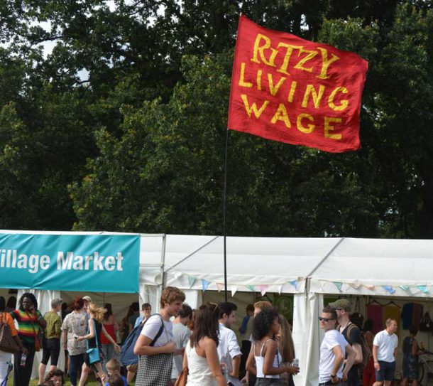 Ritzy workers' banner at the 2016 Lambeth Country Show