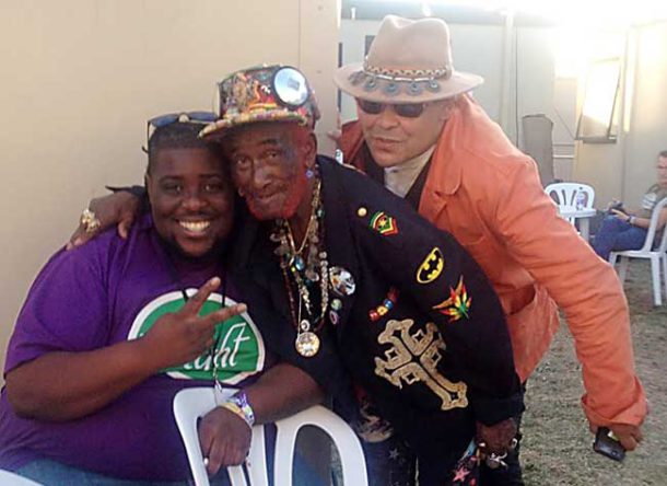 (l to r) Benny-P, Lee Scratch Perry, Craig Charles