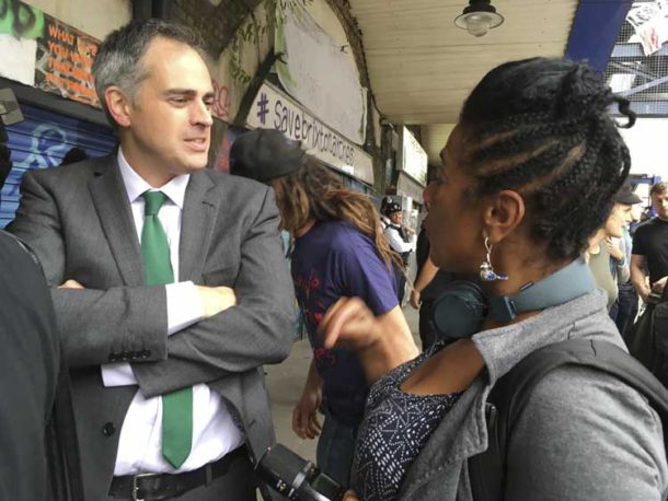Jonathan Bartley, South Londoner and Green Party co-leader at the protest
