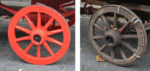 Before and after wheels