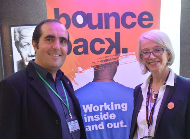 Bounce Back CEO Fran Findlater with Pop Brixton commercial director Phillippe Castaing at the launch
