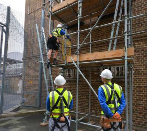 Scaffolding training in Brixton Prison