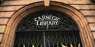 Carnegie library door