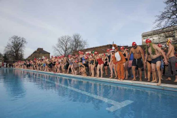 Swimmers for Crisis at Brockwell Lido