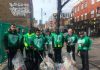 McDonalds staff volunteering with members of the public to pick up litter on Coldharbour Lane