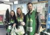 Jon Taylor (right) with foodbank helpers