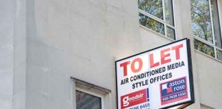 Office space to let sign
