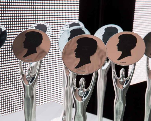 British Hairdresser of the Year Award trophies