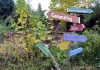 Signpost at Brockwell Park Community Gardens