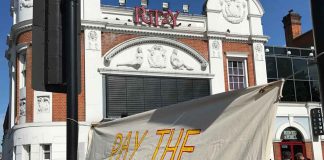 Ritzy strike banner