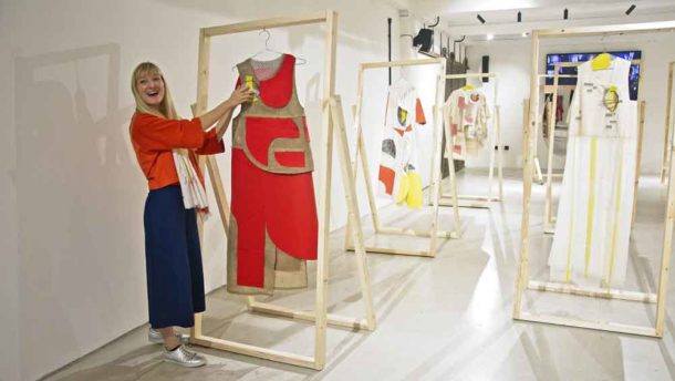 Isabel Fletcher shows off her designs in The Department Store
