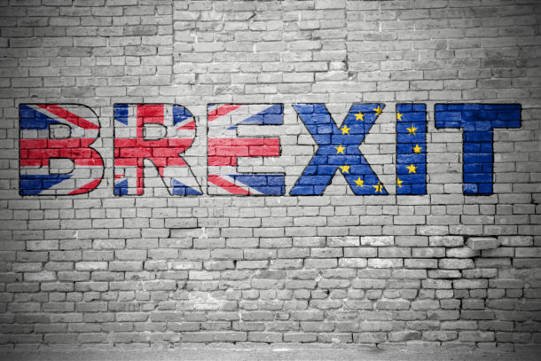 Brexit graffiti on a wall